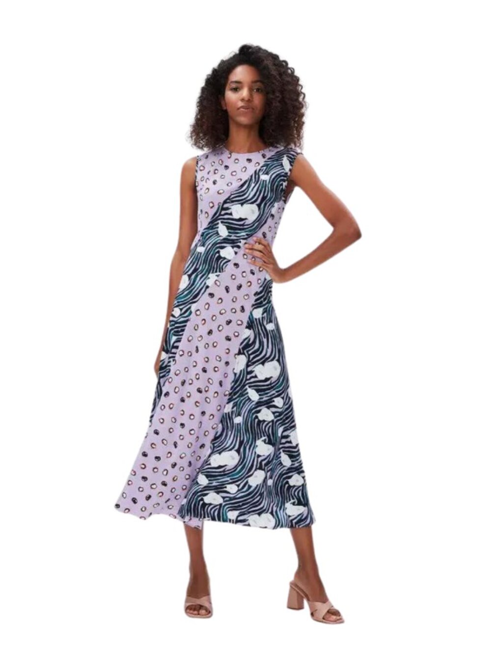Diane von Furstenberg Sunniva printed crepe midi dress Size 2 - Picture 2 of 8